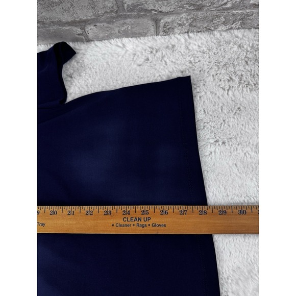 Susan Graver Liquid Knit Popover Top Navy Blue Twisted Front Open Keyhole 2x - Picture 12 of 16